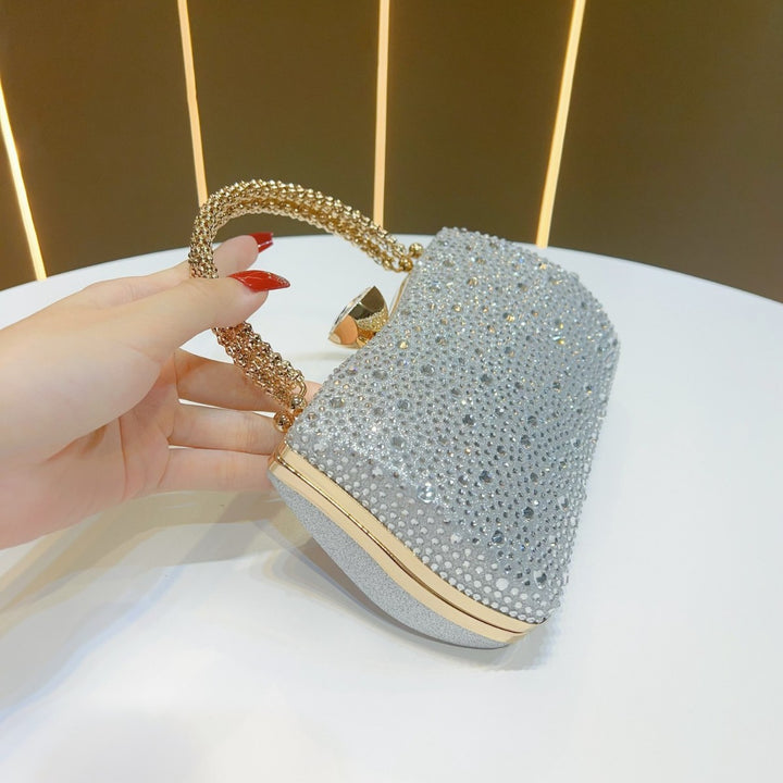 Elegant Rhinestone-Embellished Clutch