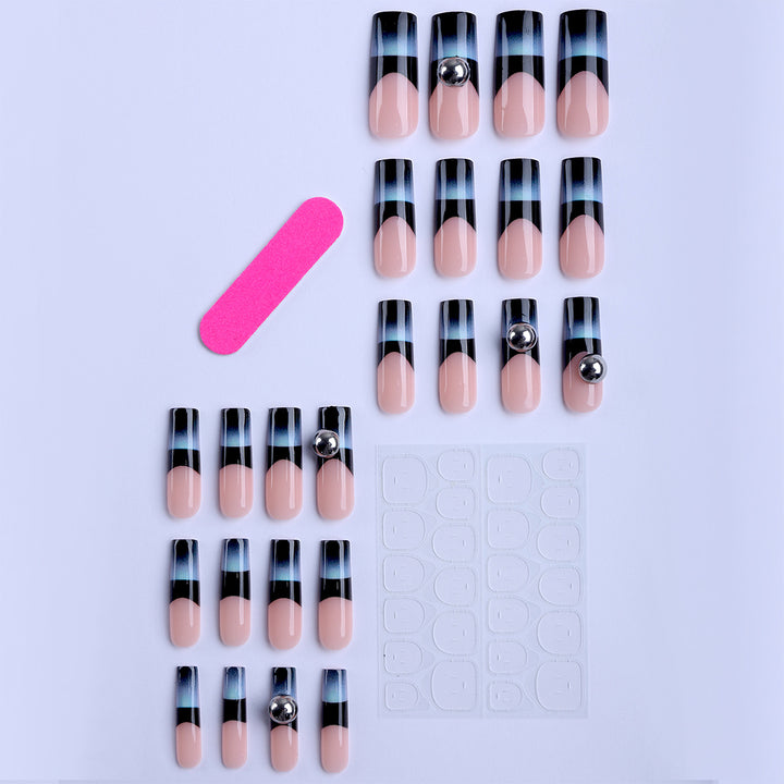 Artificial nails with unique geometric accents Kalsten