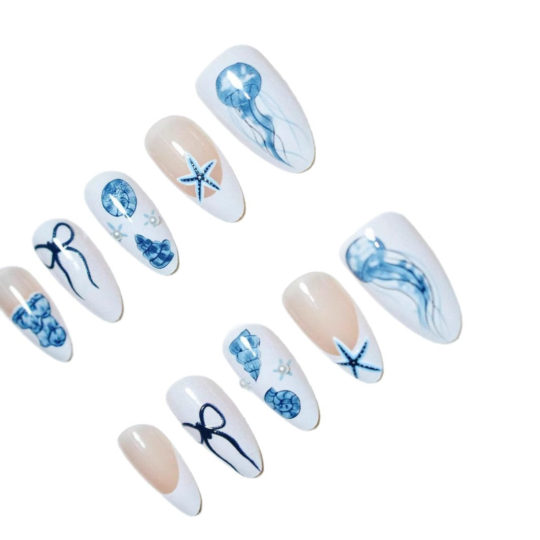 Artistic Jellyfish-Themed Press-On Nails Kalsten
