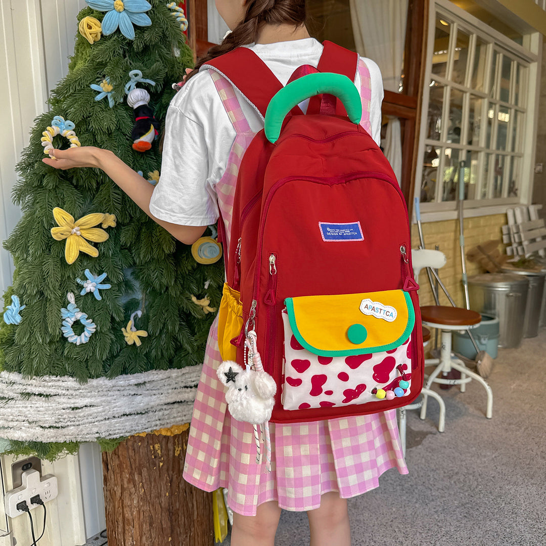 Stylish Multi-Pocket Backpack with Fun Accents Kalsten
