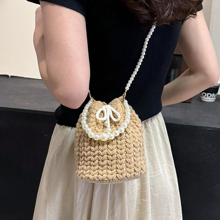Stylish Knitted Bucket Handbag