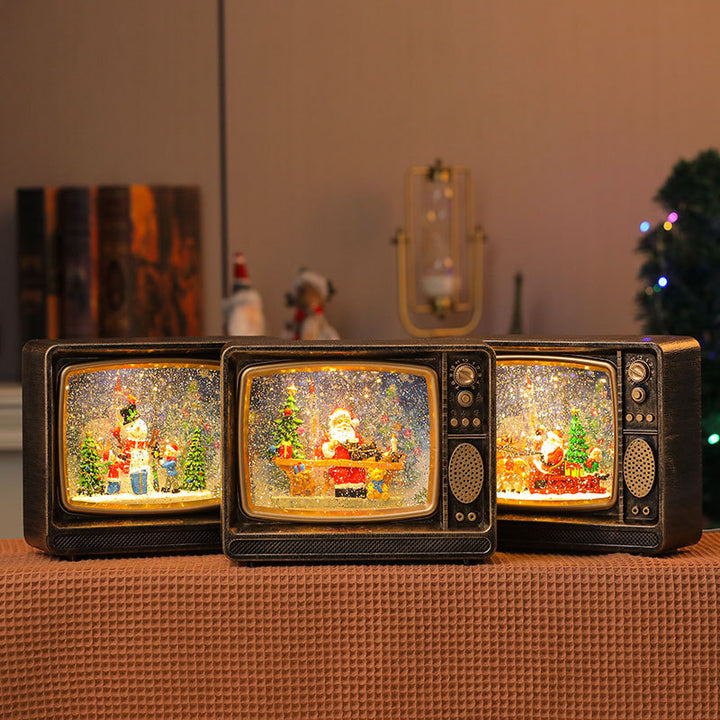 Decorative LED Lantern with Santa Figurine Kalsten