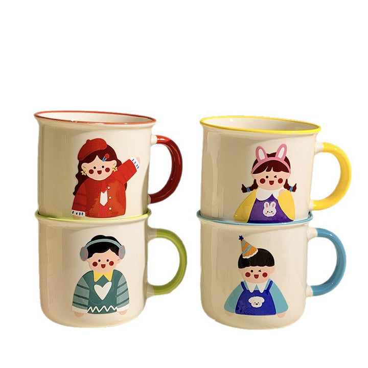 Ceramic mug with playful illustration design Kalsten