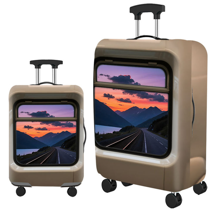 Unisex hard shell suitcase with a playful cat design Kalsten