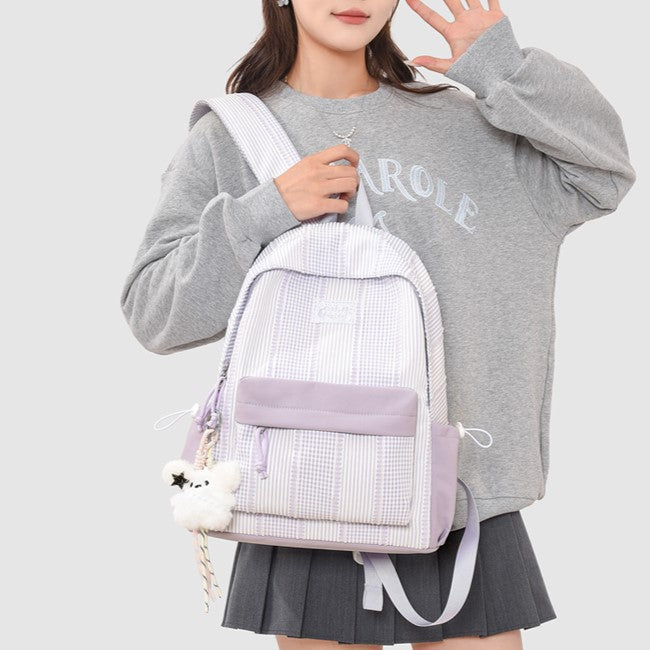 Stylish Striped Design Backpack Kalsten