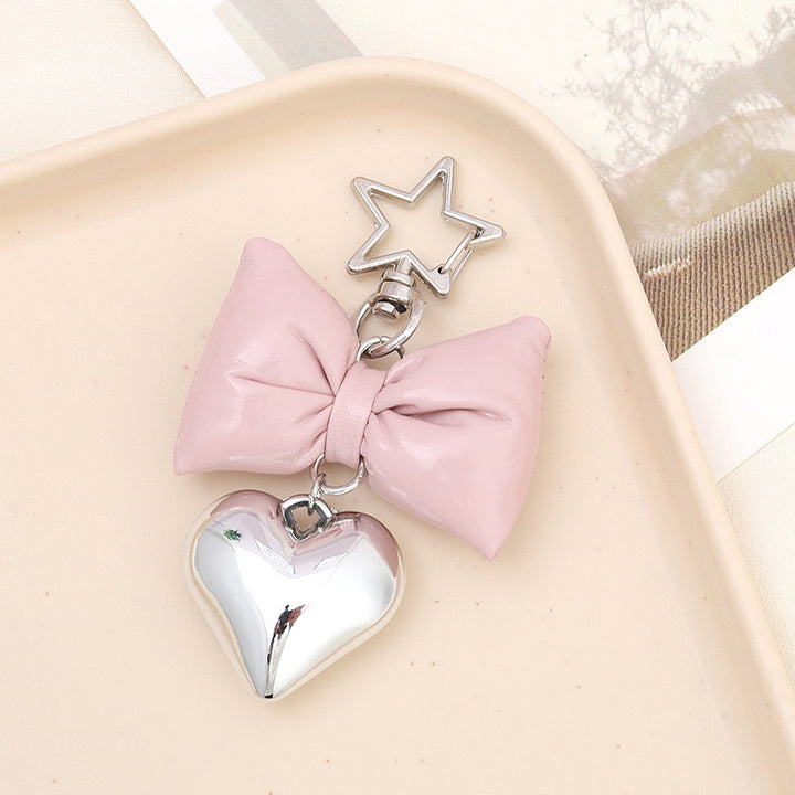 Cute Bow and Heart Keychain kalsten