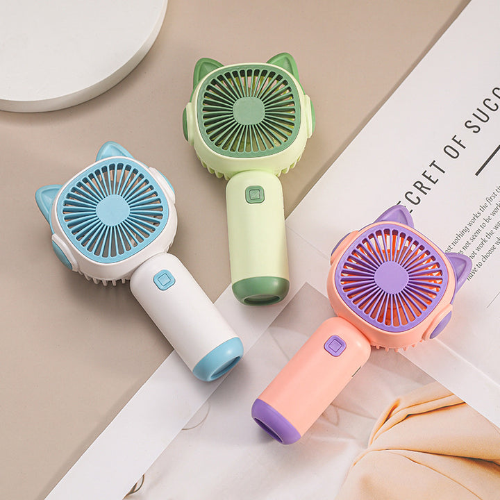 Ladies Portable Hand Fan in Playful Cat Design Kalsten