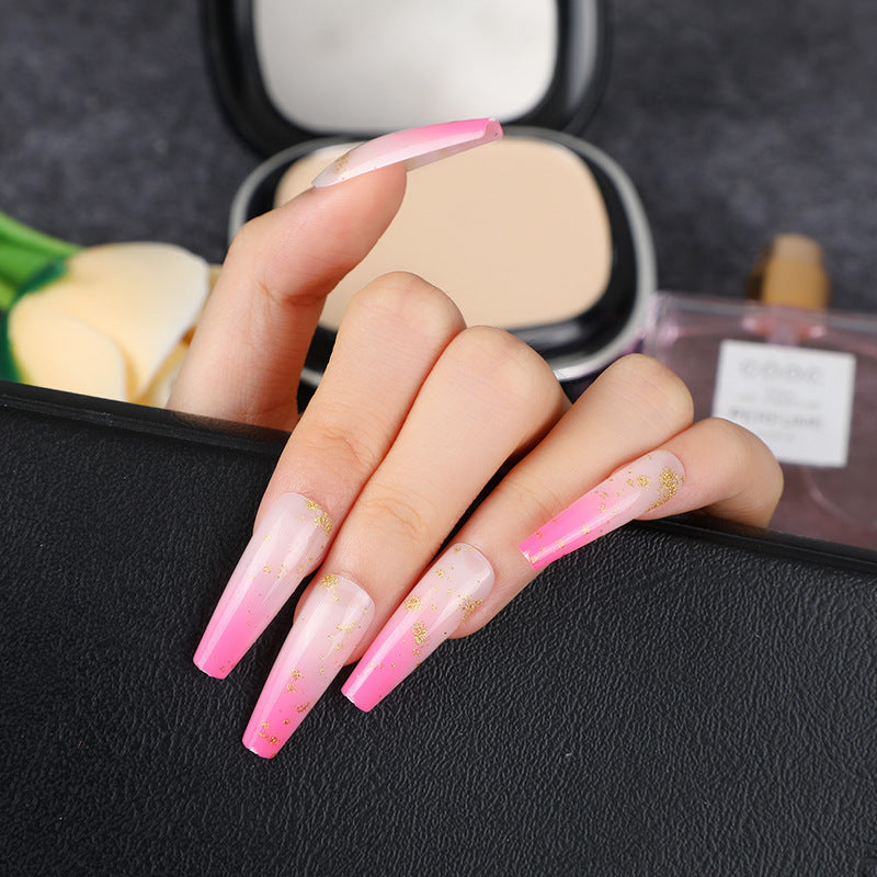 Elegant artificial nails with gold accents Kalsten