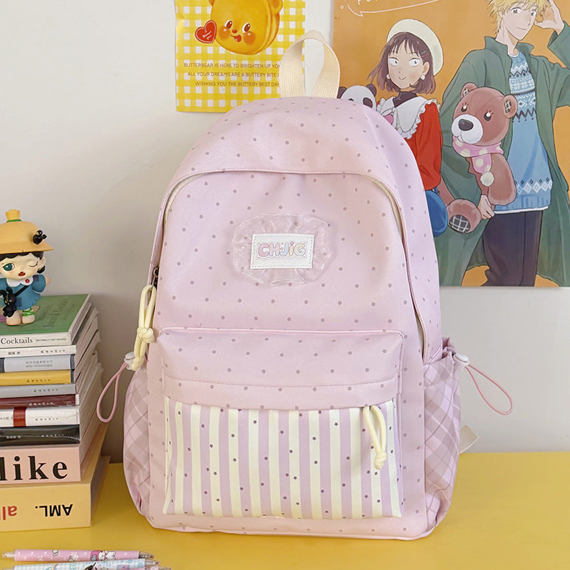 Cute Polka Dot Patterned Casual Backpack Kalsten