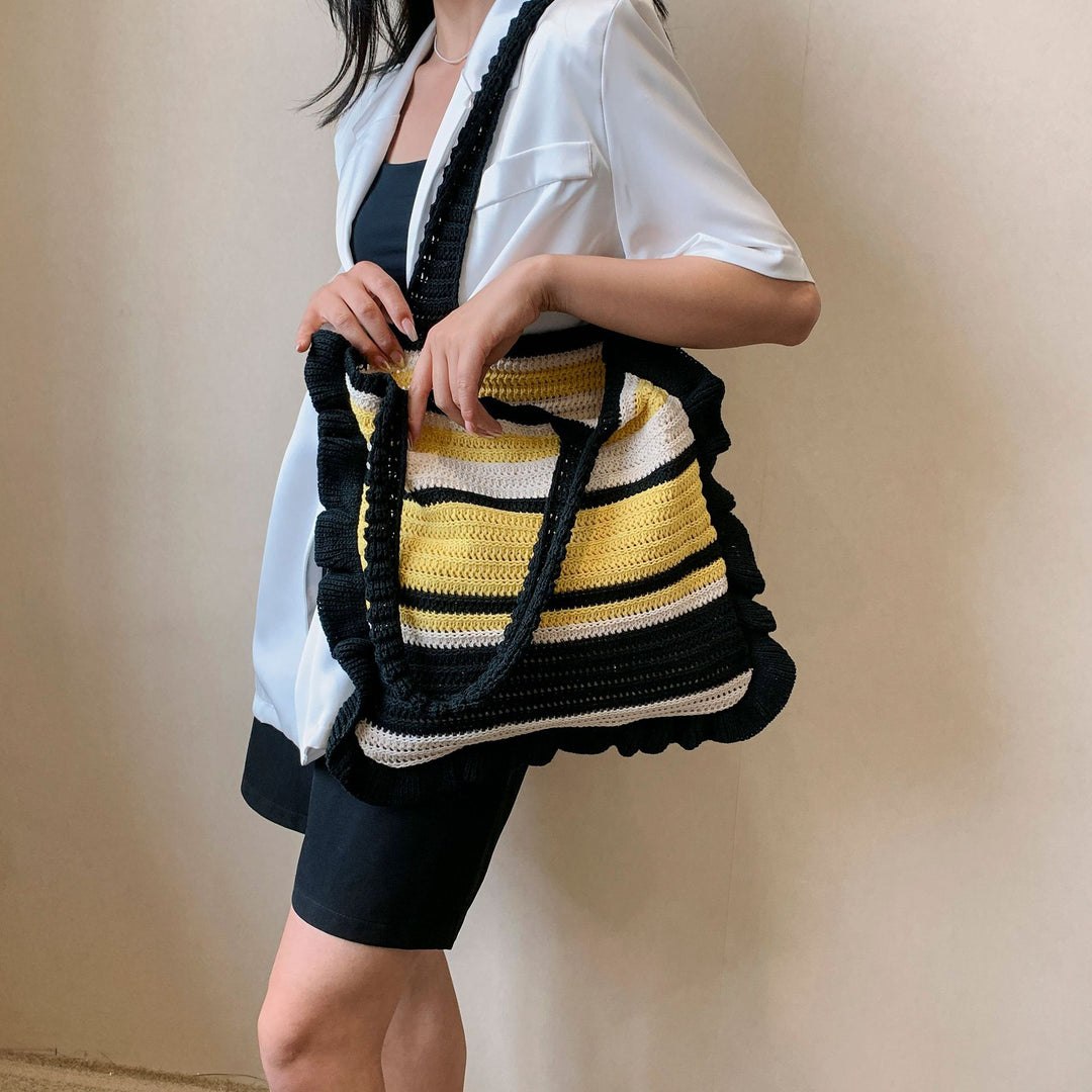Ruffled Tote Bag