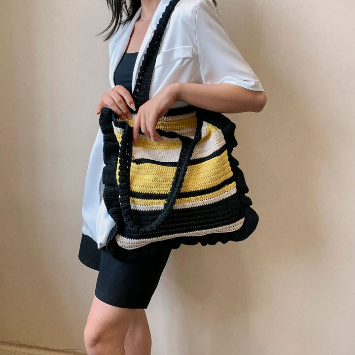 Ruffled Tote Bag