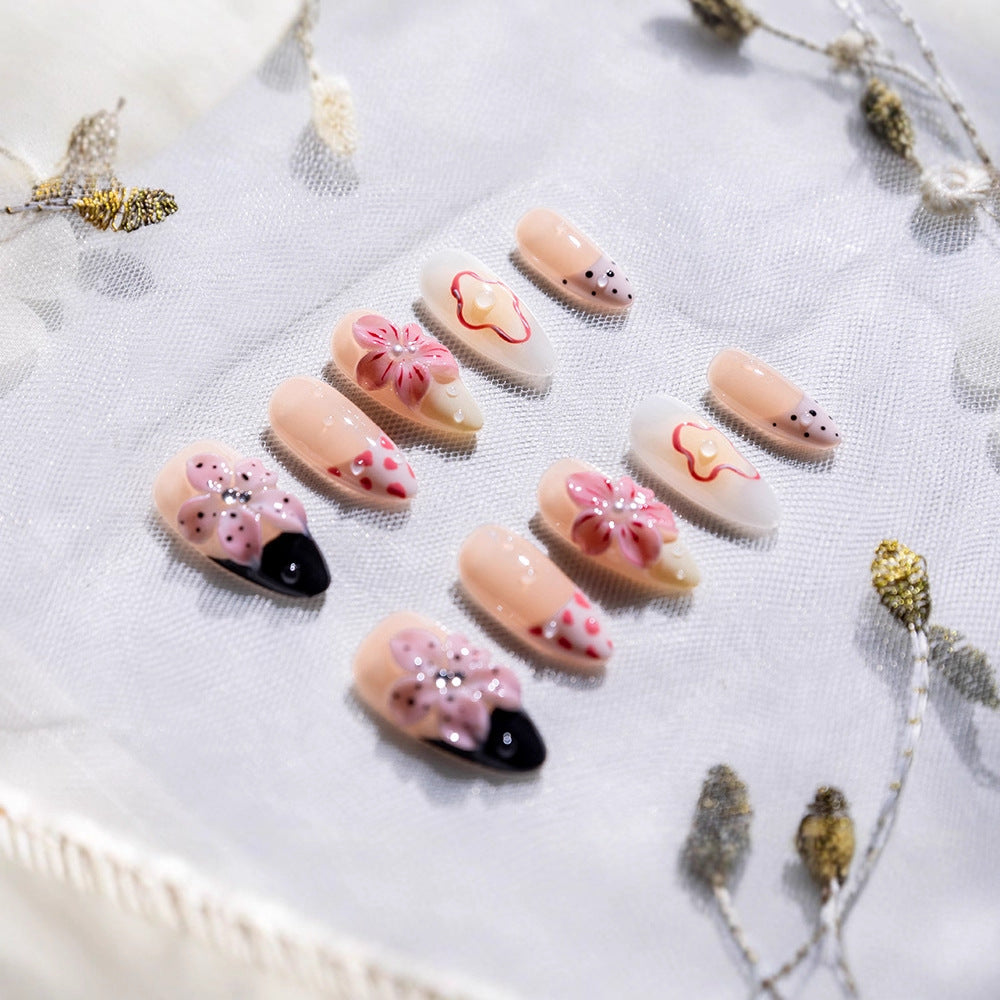 Floral Decorative Press-On Nail Kit