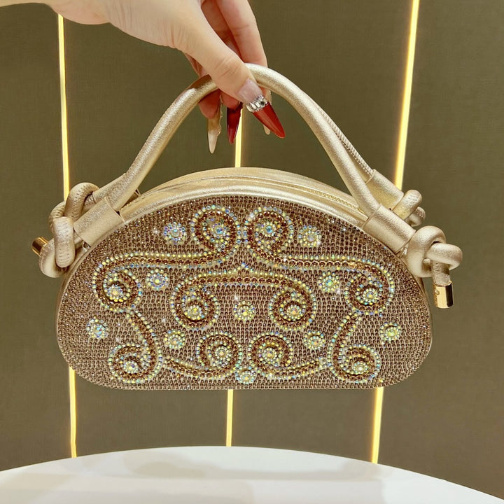 Rhinestone-Embellished Handbag