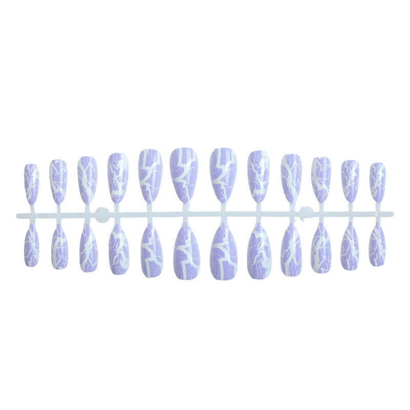 Stylish Marble Effect Press-On Nail Art Set