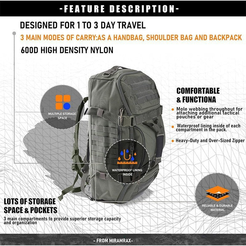 Tactical sports bag with multiple compartments Kalsten