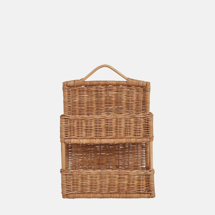 Braided storage basket with handle Kalsten