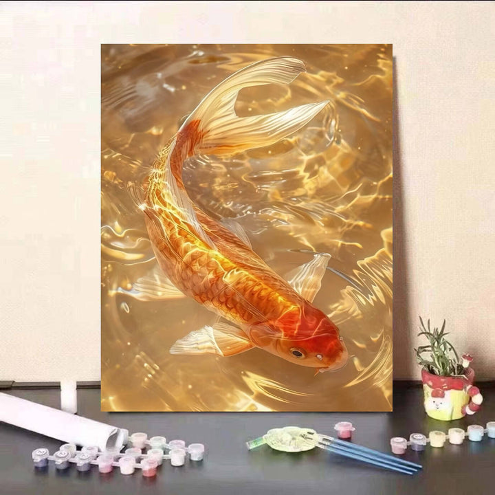 DIY Koi Fish and Water Lily Painting Kit Kalsten