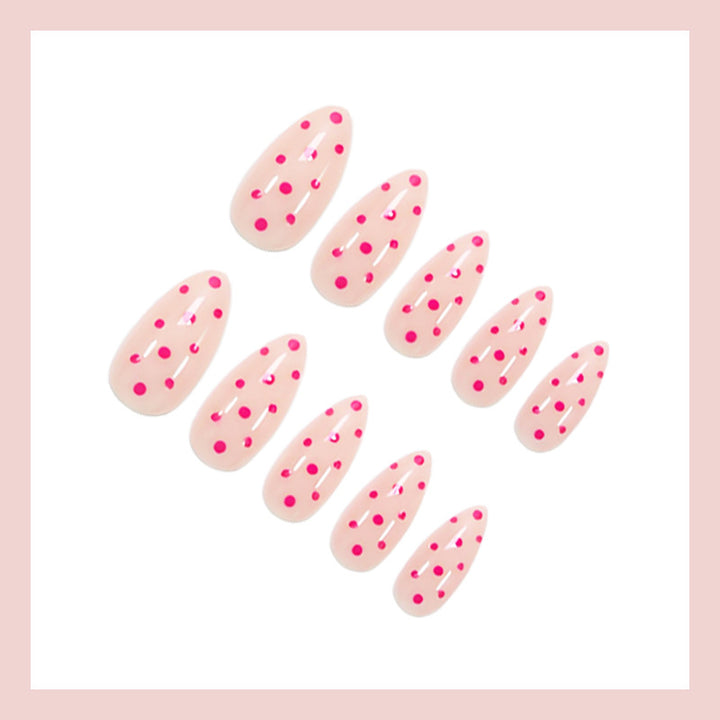 Artificial nail set with playful dots and elegant design Kalsten