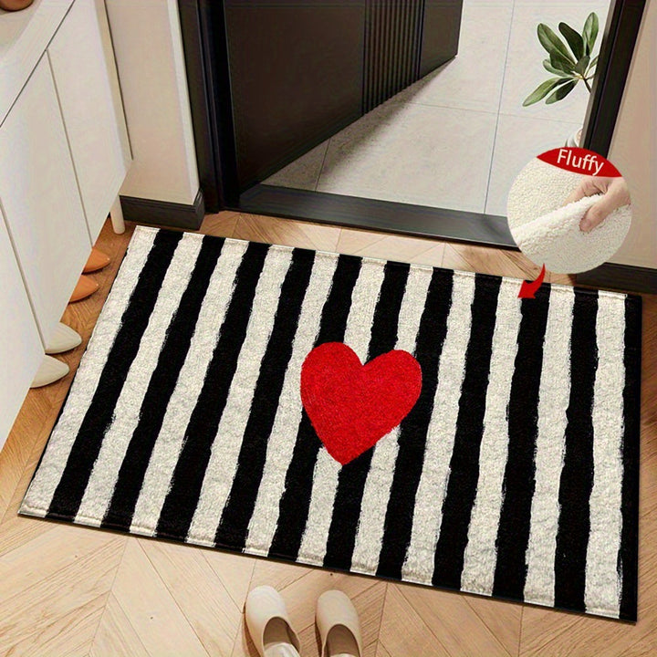 Decorative Plush Bathroom Mat for Home