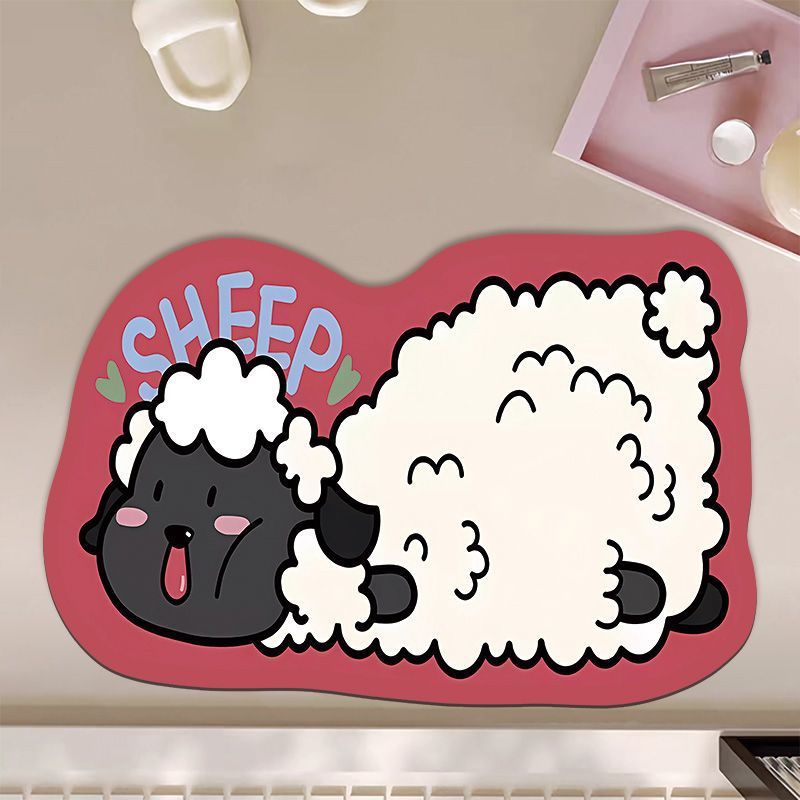 Cute Cartoon Otter-Themed Bath Mat Kalsten