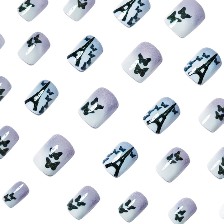 Artistic Parisian Butterfly Nail Art Kalsten