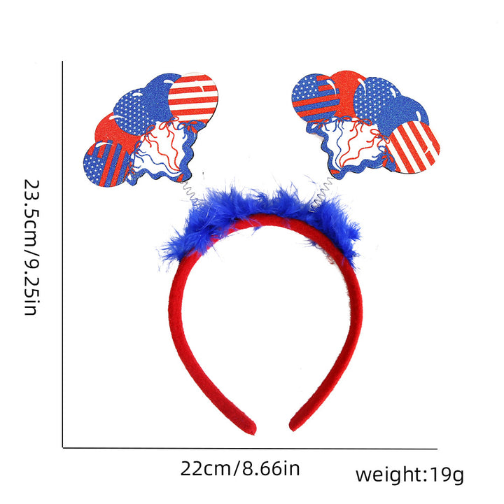 Ladies' festive hairband with pom poms, star embellishments, and glitter tinsel Kalsten