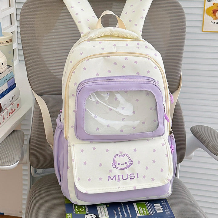 Cute Cartoon-Theme Transparent Window Backpack Kalsten