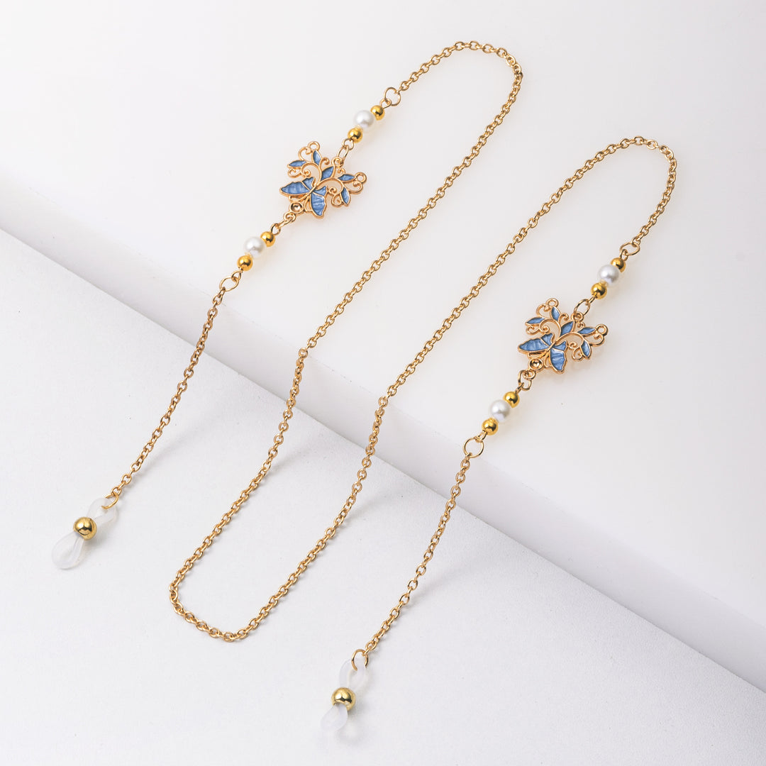 Delicate Floral Eyewear Chain Kalsten
