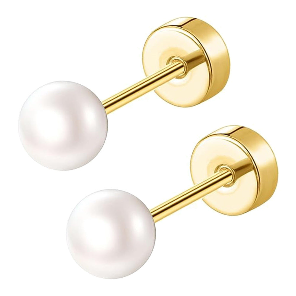 Elegant Pearl Stud Earrings Kalsten