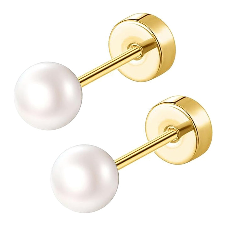 Elegant Pearl Stud Earrings Kalsten