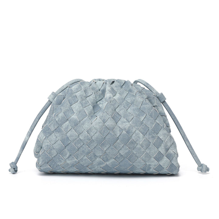 Elegant Woven Leather Bucket Bag Kalsten