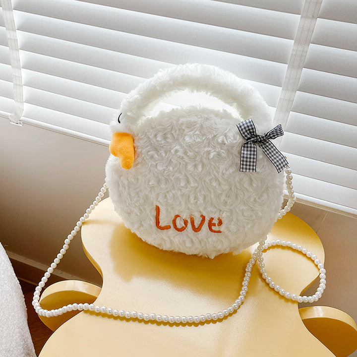 Cute Plush Animal-Themed Crossbody Bag