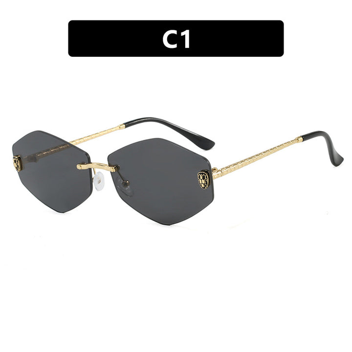 Women's geometric sunglasses in modern design with elegant metal frame Kalsten