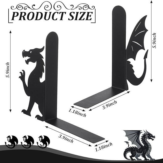 Cat-Shaped Bookend Set