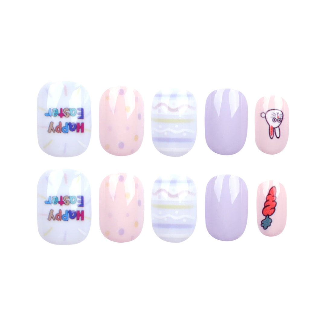 Artful nail art with cute animal motifs and pastel-colored design Kalsten