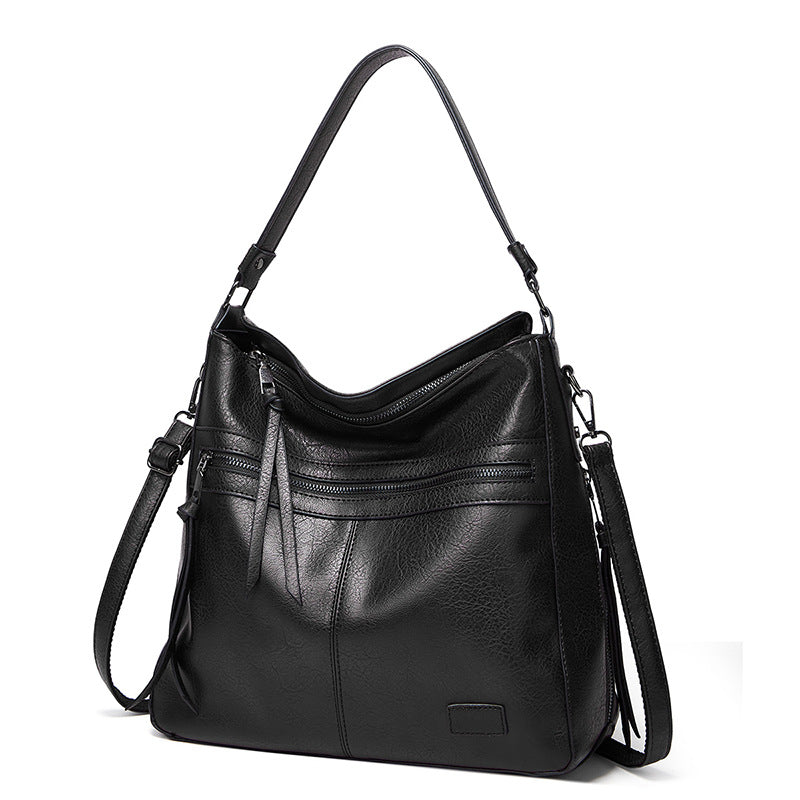 Chic Slouchy Leather Shoulder Bag