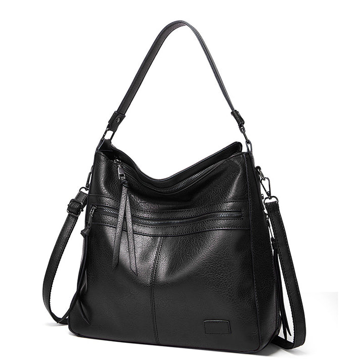 Chic Slouchy Leather Shoulder Bag