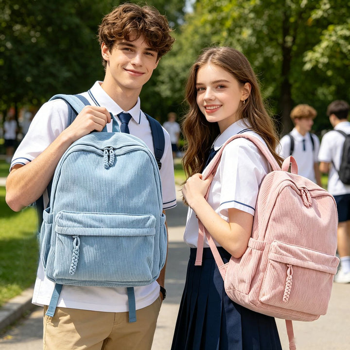 Stylish Corduroy Backpack