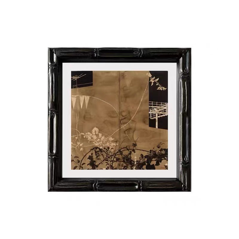 Bamboo-inspired framed wall art