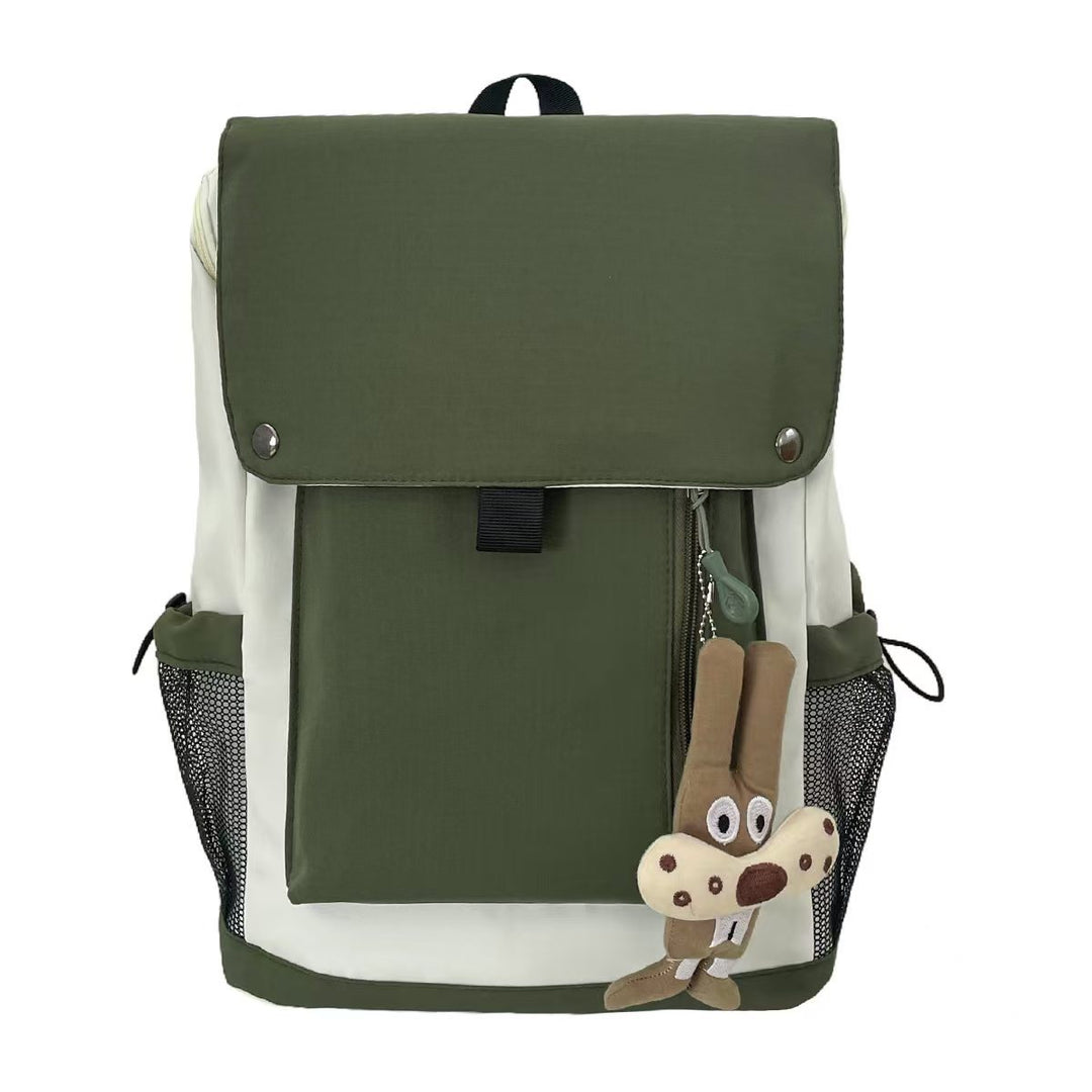 Backpack with Functional Design and Cute Plush Pendant Kalsten