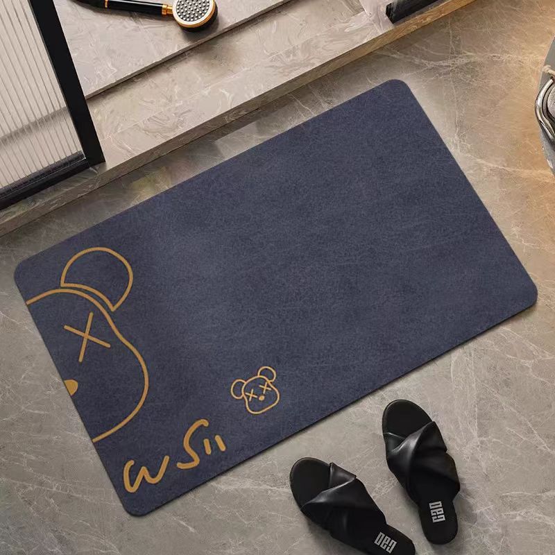Playful Bear-Themed Bathroom Mat Kalsten