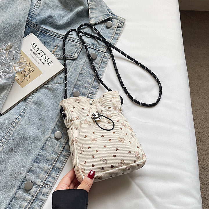 Casual Drawstring Mini Crossbody Bag