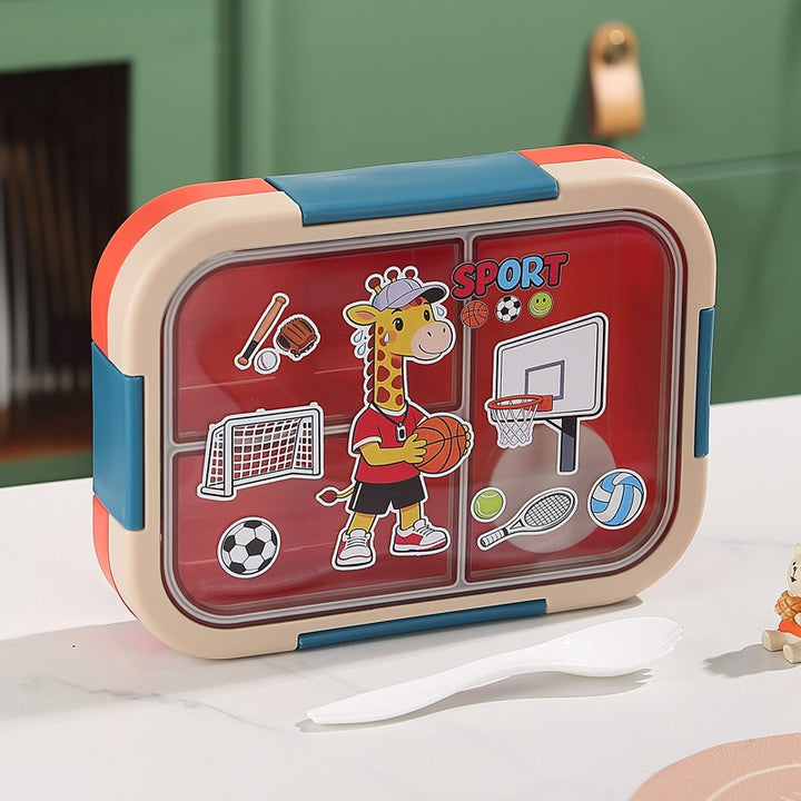 Sport-Themed Multi-Compartment Bento Lunch Box