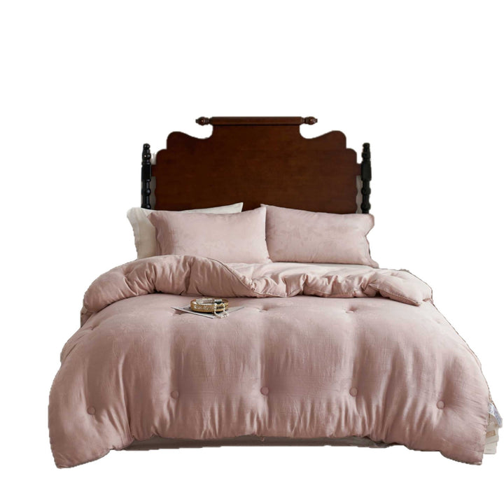 Padded futon mattress in jacquard floral pattern