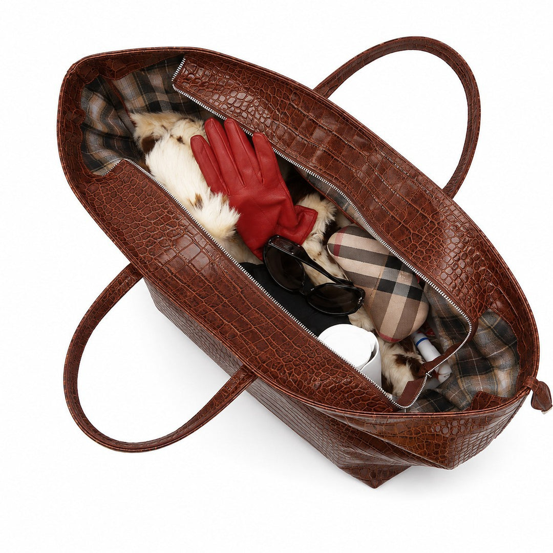 Crocodile Texture Large Tote Bag