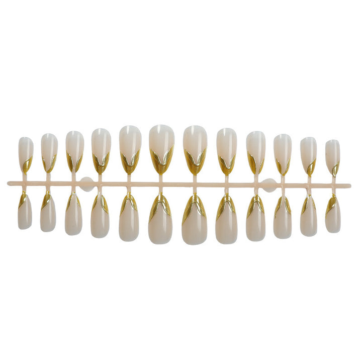 Artificial nail tips with elegant gold accent Kalsten