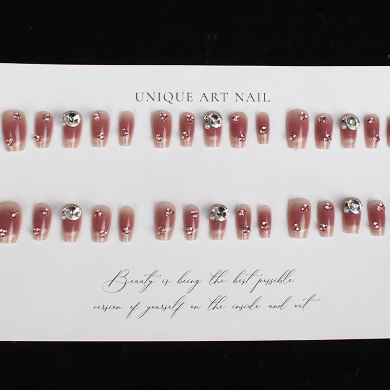 Rhinestone-Embellished Press-On Nail Art Set Kalsten