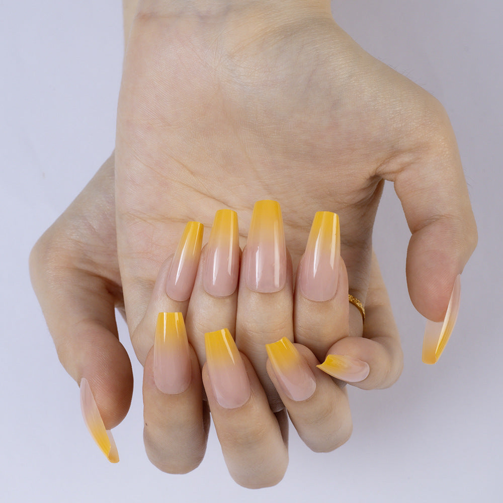 Glamorous artificial nails with elegant ombre design Kalsten