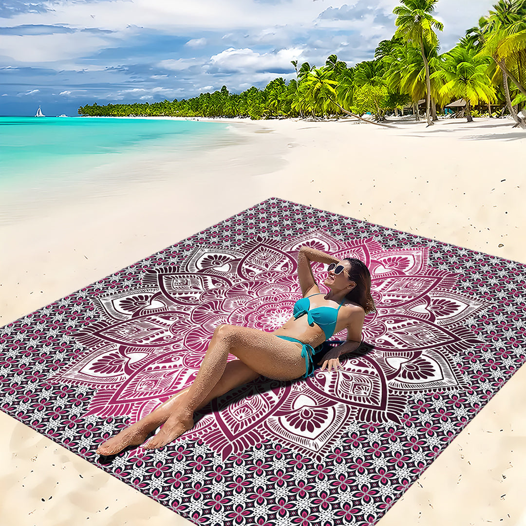 Mandala Design Beach Mat Kalsten