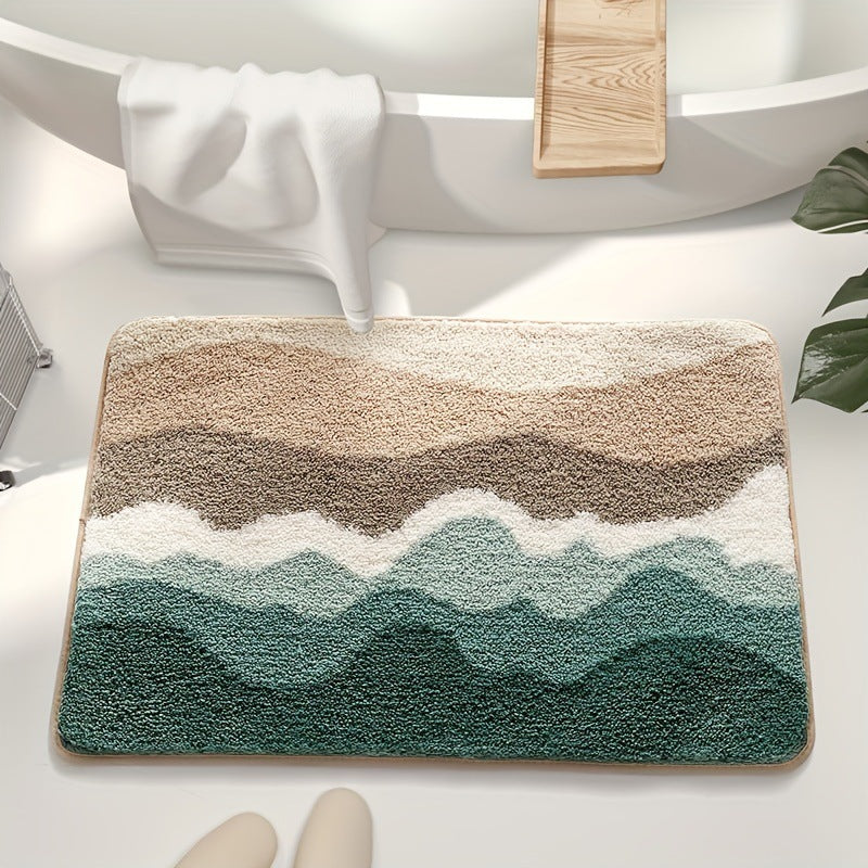 Soft Textured Abstract Pattern Bath Mat